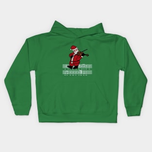 Swinging Santa - Violin Kids Hoodie